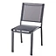 Chaise de jardin GoodHome Batz en aluminium et polyester - Coloris noir ébène - Hauteur 86 cm