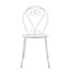 Chaise de jardin GoodHome Vernon en acier - Coloris blanc cassé - Hauteur 88 cm
