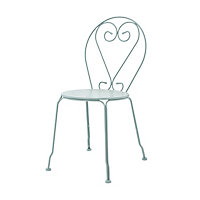Chaise de jardin GoodHome Vernon en acier - Coloris gris puritain - Hauteur 88 cm