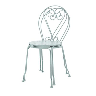 Chaise de jardin GoodHome Vernon en acier - Coloris gris puritain - Hauteur 88 cm