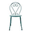 Chaise de jardin GoodHome Vernon en acier - Coloris pin maritime - Hauteur 88 cm