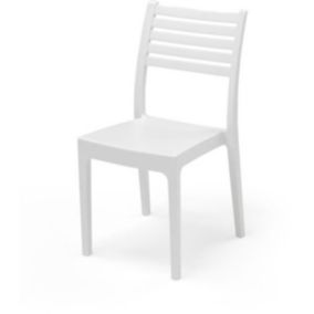 Chaise de jardin OLIMPIA ARETA - Blanc - Lot de 4 - 52 x 46 x H 86 cm - Résine de synthese