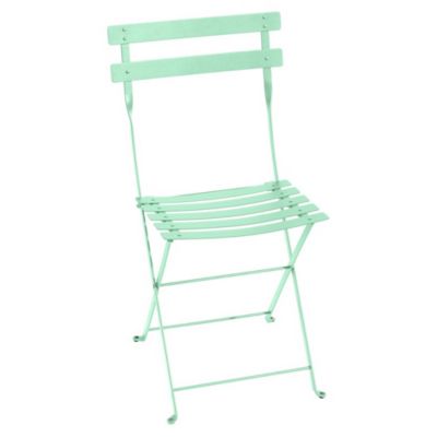 Chaise de jardin pliante Fermob Bistro en acier - Coloris vert opaline - Hauteur 82 cm