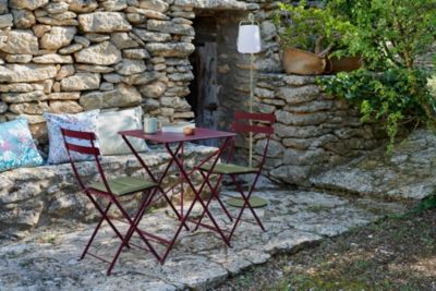 Chaise de jardin pliante Fermob Bistro en métal - Coloris cerise noire - Hauteur 82 cm
