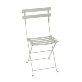 Chaise de jardin pliante Fermob Bistro en métal - Coloris gris argile - Hauteur 82 cm