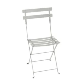 Chaise de jardin pliante Fermob Bistro en métal - Coloris gris argile - Hauteur 82 cm