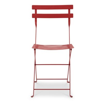 Chaise de jardin pliante Fermob Bistro en métal - Coloris rouge piment - Hauteur 82 cm