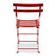 Chaise de jardin pliante Fermob Bistro en métal - Coloris rouge piment - Hauteur 82 cm