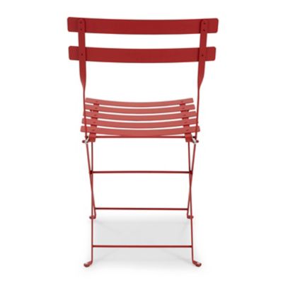 Chaise de jardin pliante Fermob Bistro en métal - Coloris rouge piment - Hauteur 82 cm