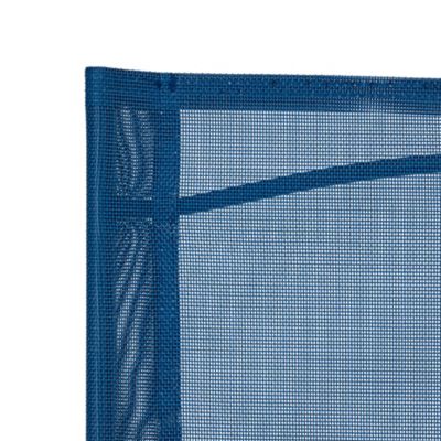 Chaise de jardin pliante GoodHome Saba en polyester et acier - Coloris bleu abysse - Hauteur 84,5 cm