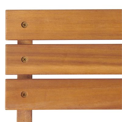 Chaise de jardin pliante GoodHome Virginia en bois d'acacia - Coloris acacia - Hauteur 79 cm (lot de 2)