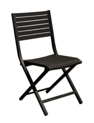 Chaise de jardin pliante Lucca en aluminium coloris graphite Proloisirs