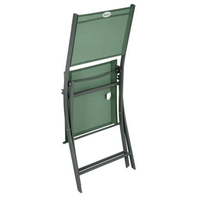 Chaise de jardin pliante Modula aluminium et polyester vert H.87 cm