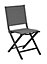 Chaise de jardin pliante Proloisirs Thema en aluminium - Coloris châssis et assise gris - Hauteur 90 cm