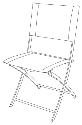 Chaise de jardin pliante Saba beige H.84,5 cm GoodHome