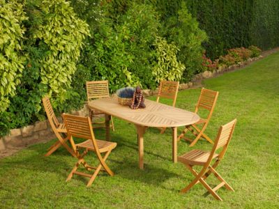 Chaise de jardin pliante Saturne en eucalyptus - Imitation teck