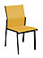 Chaise de jardin Proloisirs Chaise en aluminium - Coloris gris/moutarde - Hauteur 87 cm