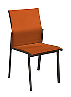 Chaise de jardin Proloisirs Chaise en aluminium - Coloris gris/paprika - Hauteur 87 cm