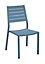 Chaise de jardin Proloisirs Chaise en aluminium et résine - Coloris bleu cobalt - Hauteur 88 cm