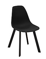 Chaise de jardin Proloisirs Chaise en aluminium et résine - Coloris noir - Hauteur 83 cm