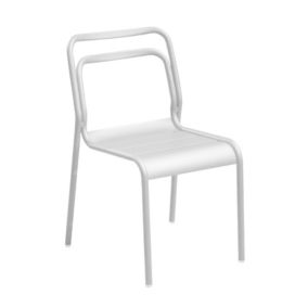 Chaise de jardin Proloisirs Eos en aluminium - Coloris blanc - Hauteur 82 cm