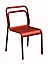 Chaise de jardin Proloisirs Mikyo en aluminium - Coloris rouge - Hauteur 82 cm
