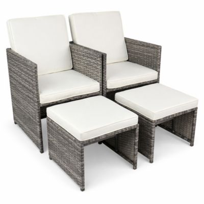 Chaise de jardin Raloso H. 84 x L. 53 x P. 53 cm Gris