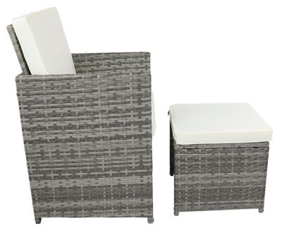 Chaise de jardin Raloso H. 84 x L. 53 x P. 53 cm Gris