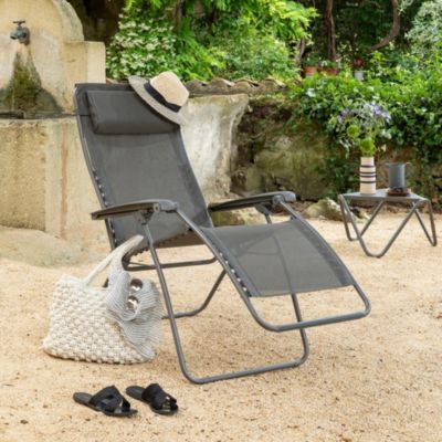 Chaise de jardin RSXA Clip & Housse serviette marron Lafuma