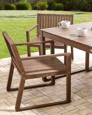 Chaise de jardin SASSARI Acacia Marron foncé