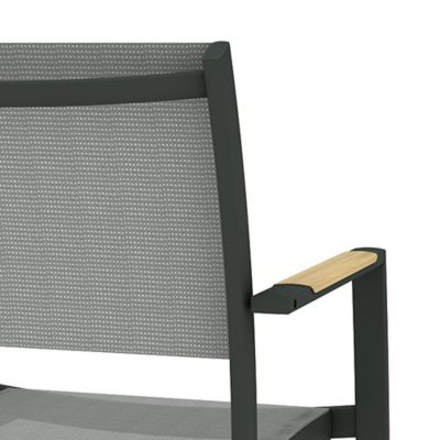 Chaise de jardin Ténérife teck et noir GoodHome