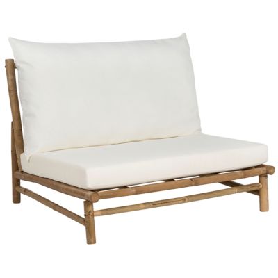 Chaise de jardin TODI Bambou Blanc cassé