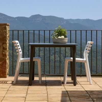 Chaise de jardin Wind polypropylène blanc l.50,4 x P.54,6 x H.78,4 cm