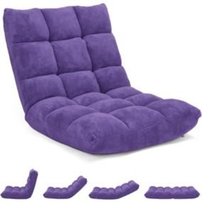 Chaise de Plancher avec Dossier Reglable sur 14 Niveaux 105 x 56 x 15CM Canape Paresseux