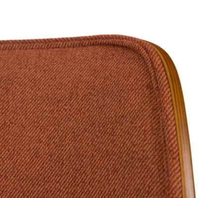 Chaise de salle à manger en tissu brique et bois Atlanta (lot de 2)