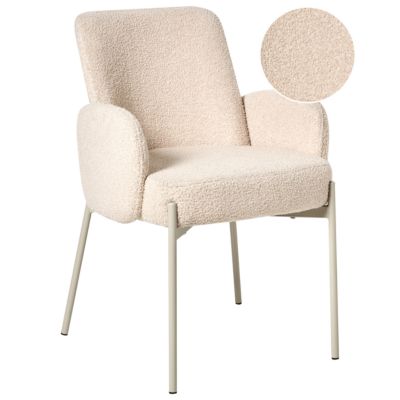 Chaise de salle à manger MAGEE Bouclé Beige clair