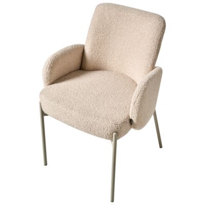 Chaise de salle à manger MAGEE Bouclé Beige clair