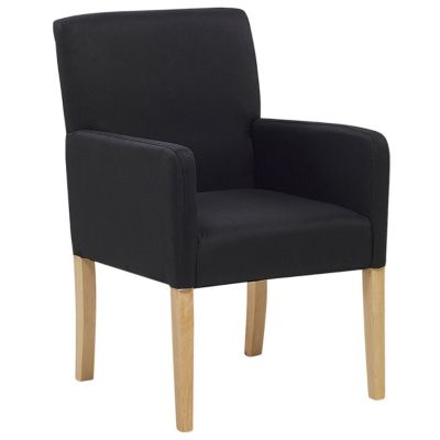 Chaise de salle à manger ROCKEFELLER Tissu Noir