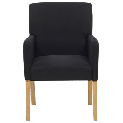 Chaise de salle à manger ROCKEFELLER Tissu Noir
