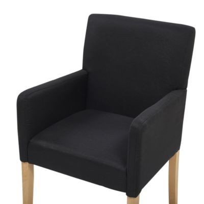 Chaise de salle à manger ROCKEFELLER Tissu Noir