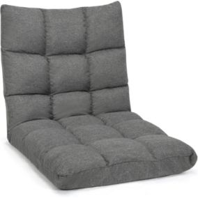 Chaise de Sol Pliante 105 x 56 x 12CM Fauteuil Convertible Réglable à 14 Niveaux Fauteuil Paresseux Confortable
