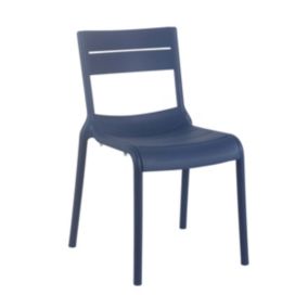 Chaise de terrasse en plastique bleu pacific  Oviala