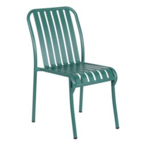 Chaise design de jardin en aluminium vert foncé  Oviala