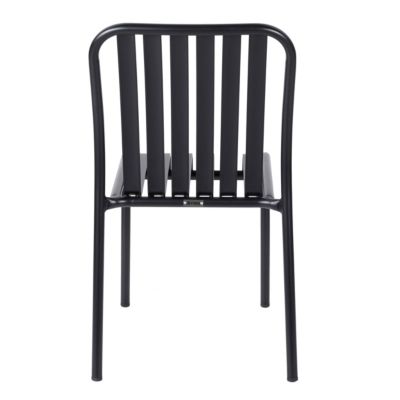 Chaise design de terrasse en aluminium noire  Oviala