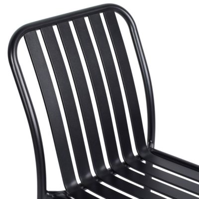Chaise design de terrasse en aluminium noire  Oviala