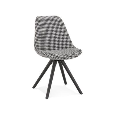 Chaise Design en Velours "Kazao" 84cm Noir