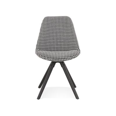 Chaise Design en Velours "Kazao" 84cm Noir