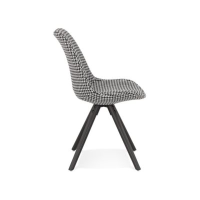 Chaise Design en Velours "Kazao" 84cm Noir