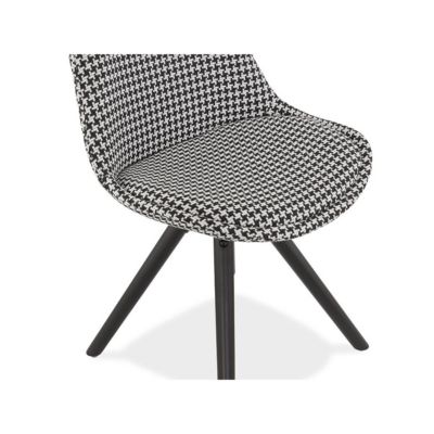 Chaise Design en Velours "Kazao" 84cm Noir