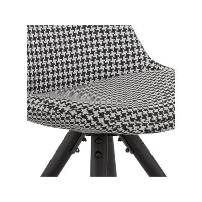 Chaise Design en Velours "Kazao" 84cm Noir